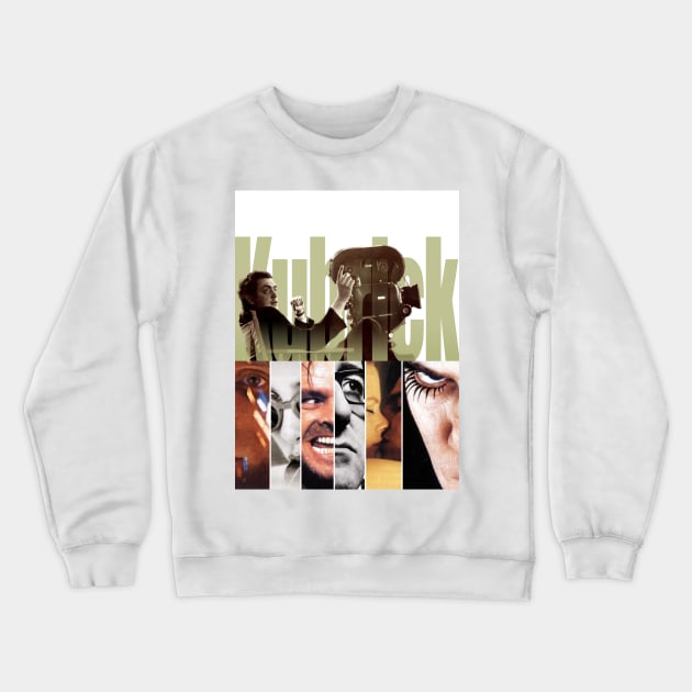 Stanley Kubrick Collage Portrait Crewneck Sweatshirt by Dez53